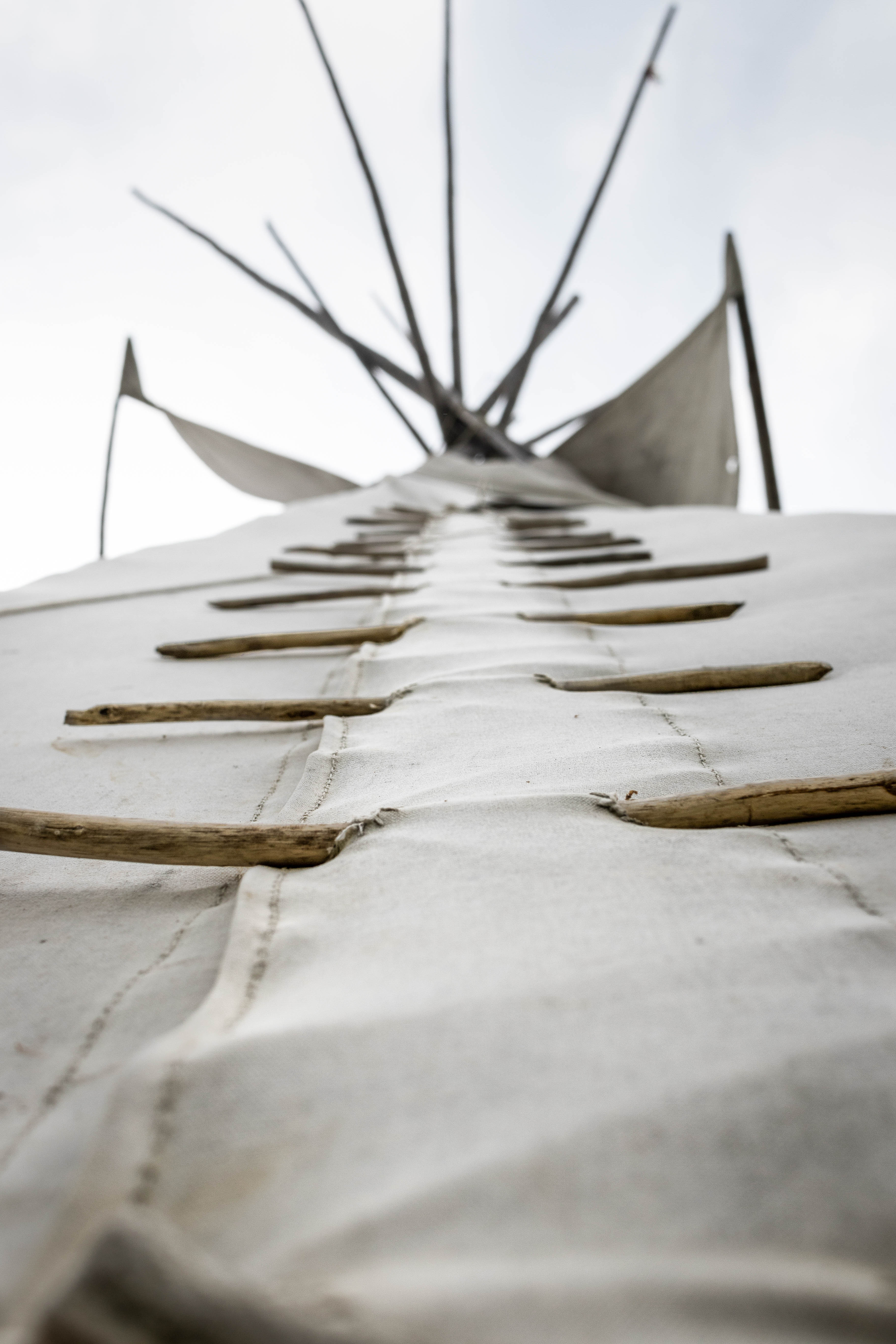 This tipi sits within Asatiwisipe Aki. It’s open for guests to the community to learn more about Pimachiowin Aki, a UNESCO World Heritage Site, the history of the community, and their work towards Reconciliation with the Canadian Government through promotion and preservation of their culture. 
