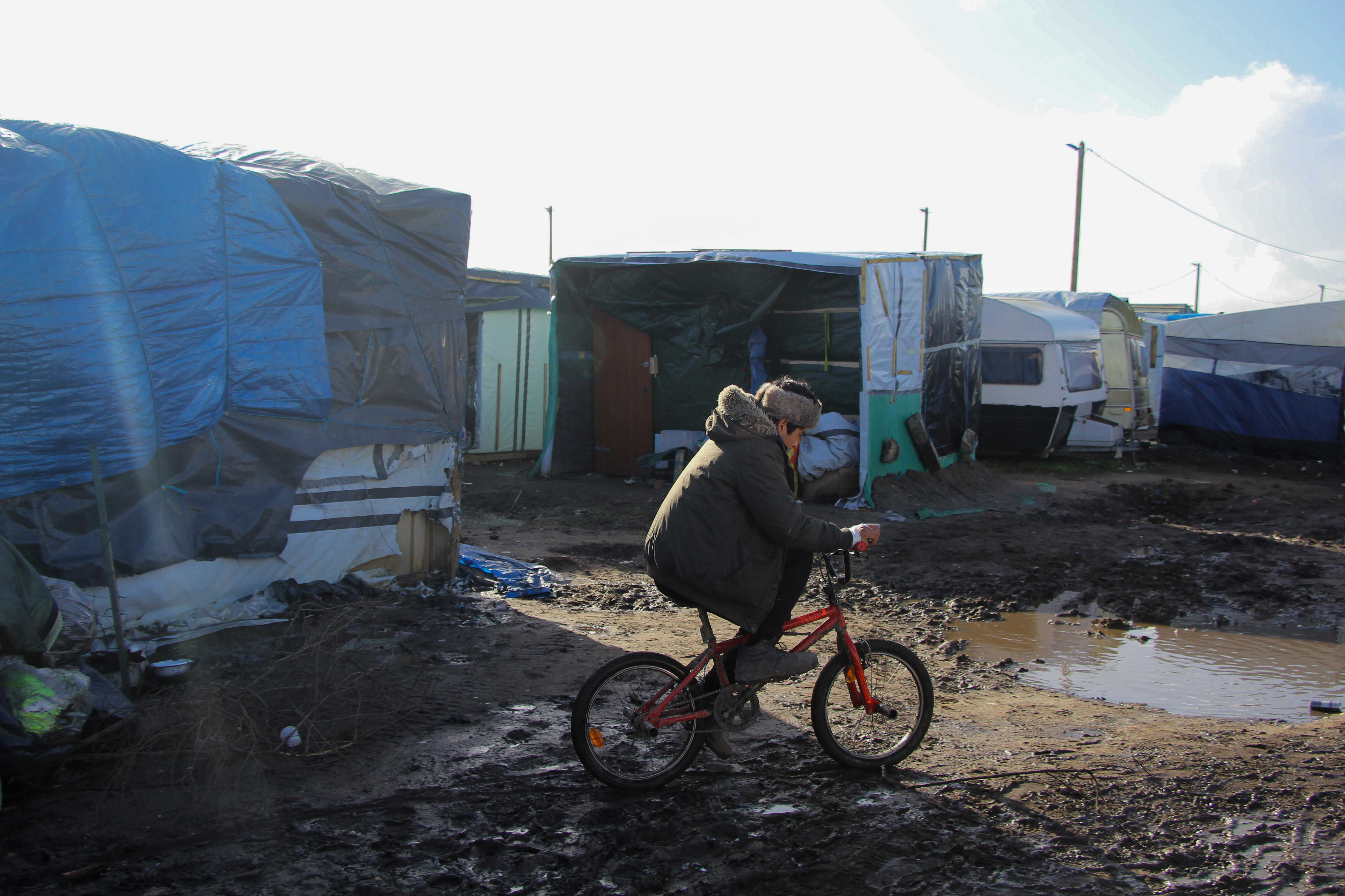 With severely inadequate infrastructure, transportation throughout the 4 square-kilometre settlement was difficult. Donated second hand bikes, such as the one pictured here, provided mobility as well as entertainment for those living within the camp.