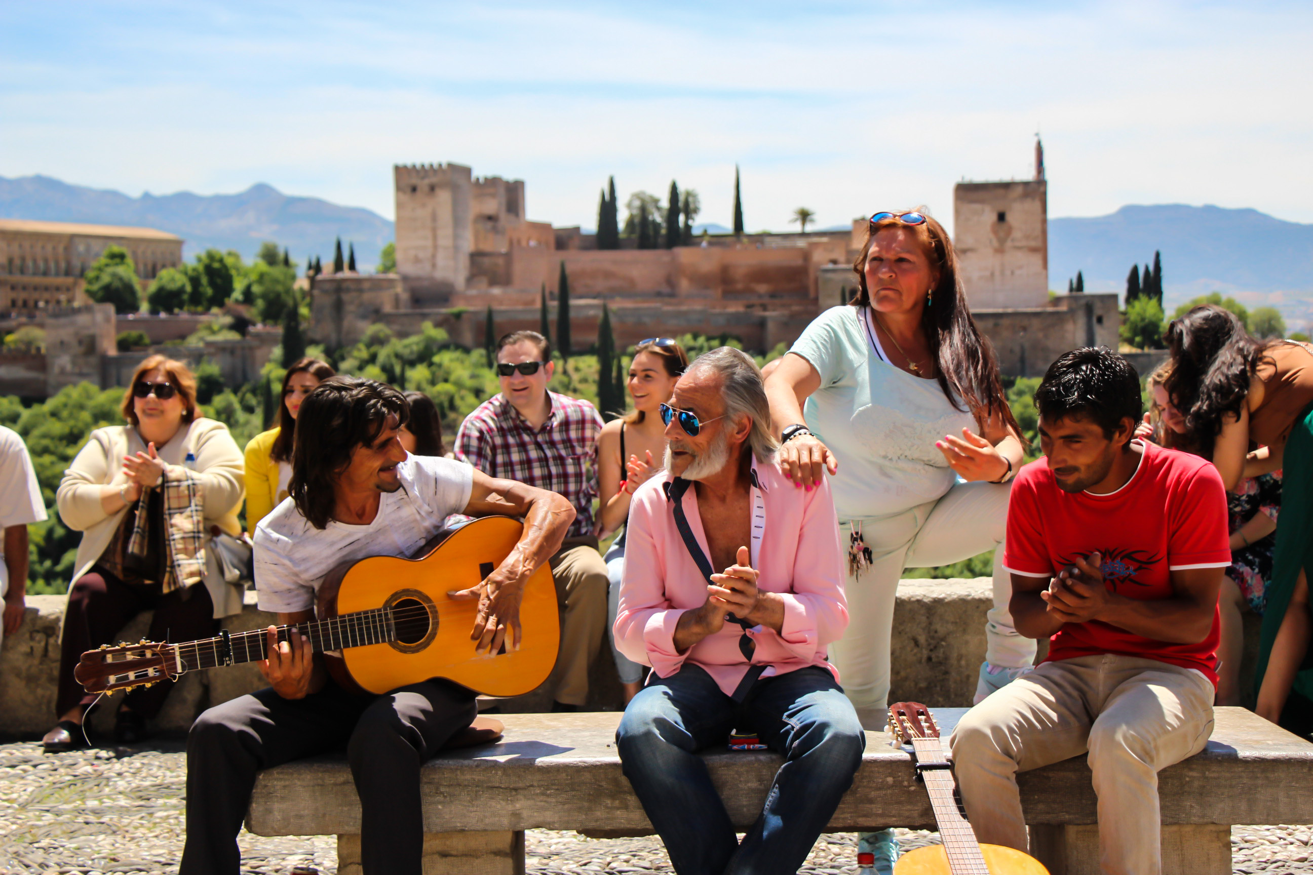 Gypsies gather daily in groups at the Mirador of San Nicolas and perform flamenco songs and passionate guitar playing. At the beginning, Flamenco only consisted of handclapping and singing, it was until the 19th century when the guitar was incorporated