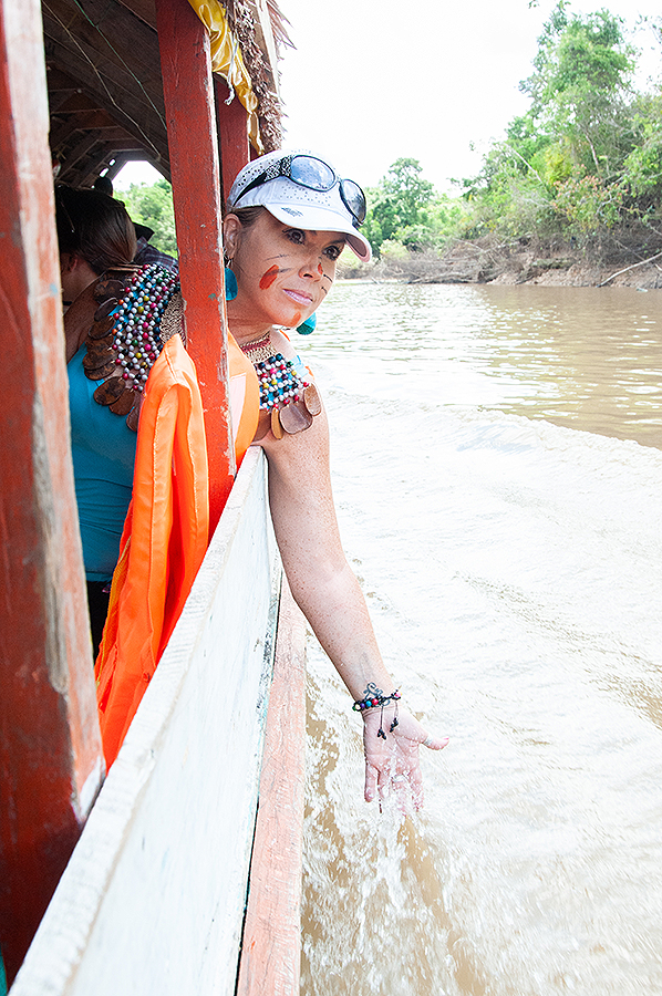 Wild heart. She left the tribes, sharing with me those were the people groups her heart longed to serve. Radiant in her tribal paint and authentic necklace, she bravely dropped her hand in the Amazon, the cool water splashing in a trail as we sailed away.