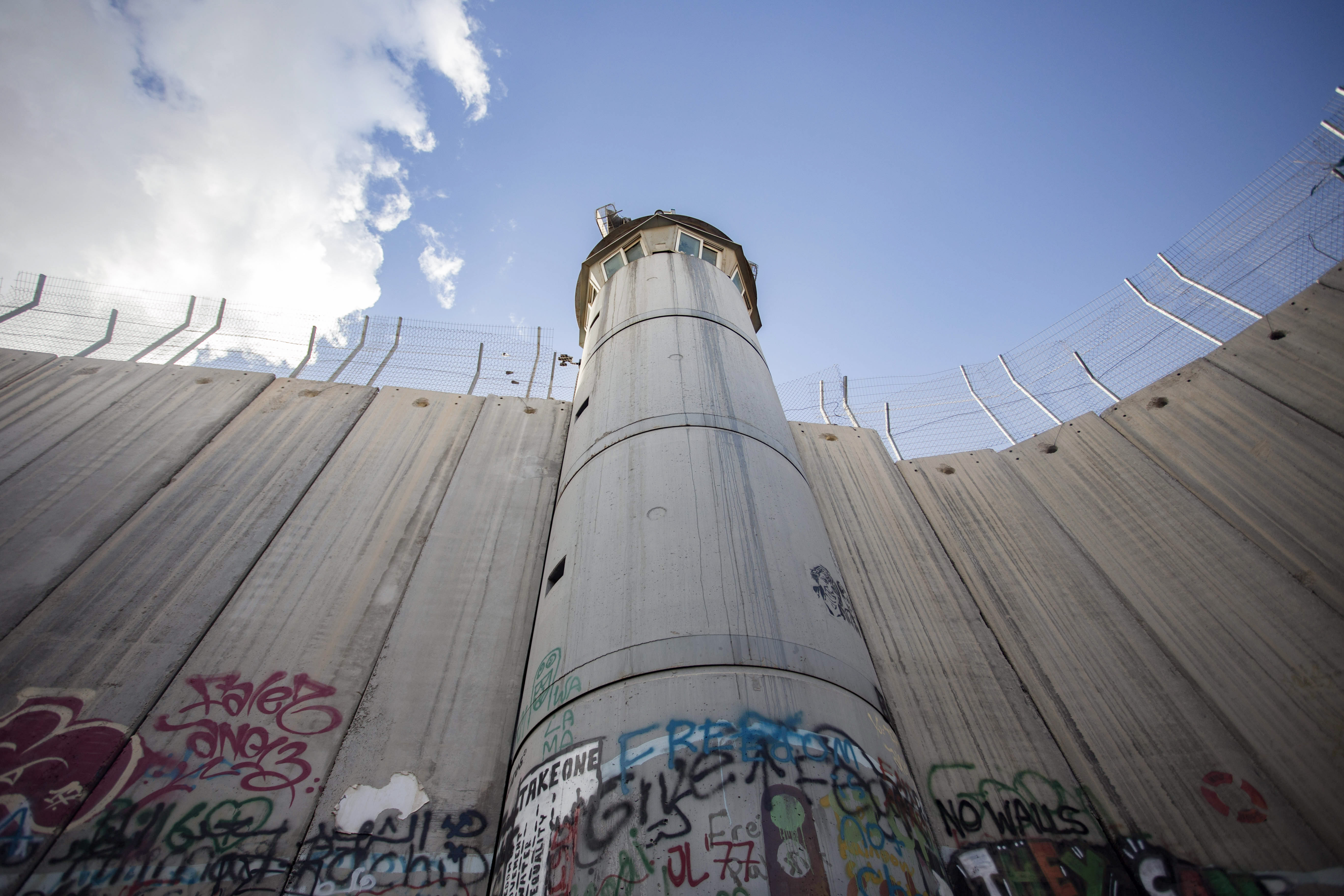 The West Bank Wall in Bethlehem. 