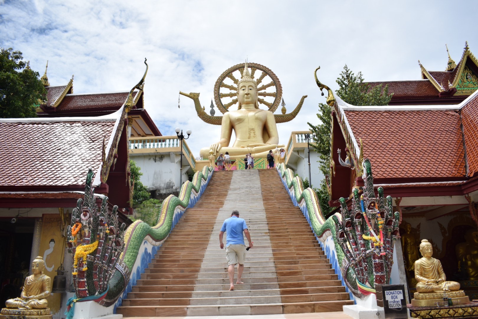 The stairway to the Big Buddha at Tongsai Bay, Koh Samui. 