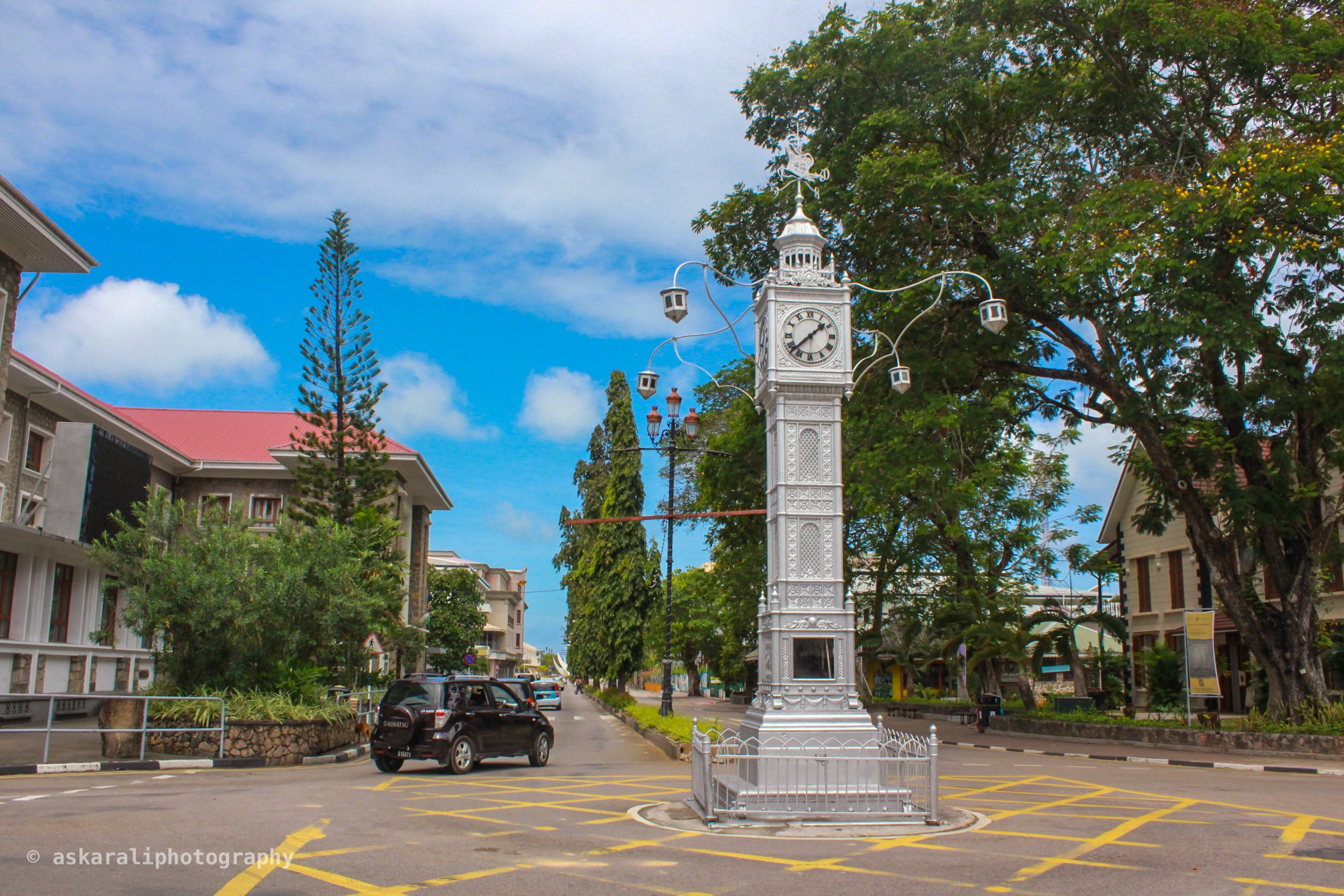 The victoria clocktower Is the most prominent feature of Seychelle’s small capital and has acted as a focal point for nearly 100 years. While all around massive transformation has taken place in the town, the clocktower virtually unchanged.