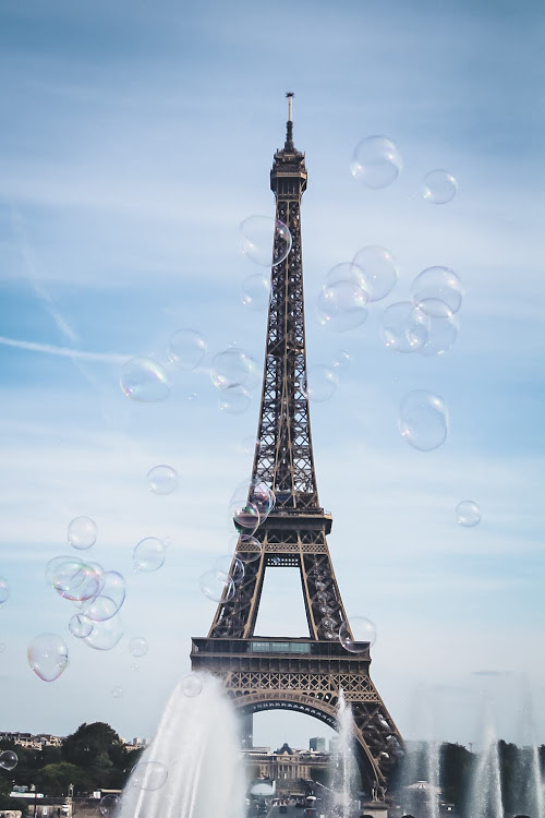 The tower through the bubbles