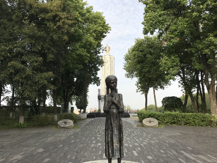 A memorial to the 7 million Ukrainians who were starved to death by Stalin and Soviet Russia in 1932-33.
