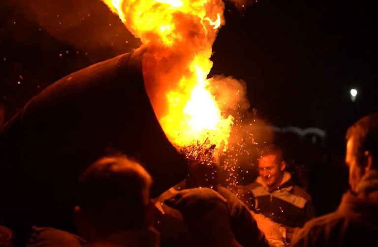Video: Devon's Village of Fire