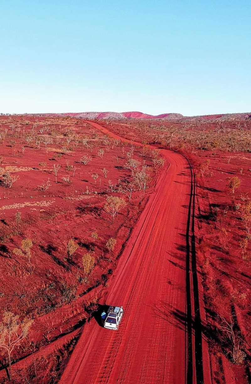 A remote road in Western Australia.