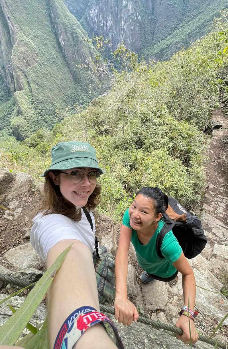 Climbing up Huchuy Picchu.