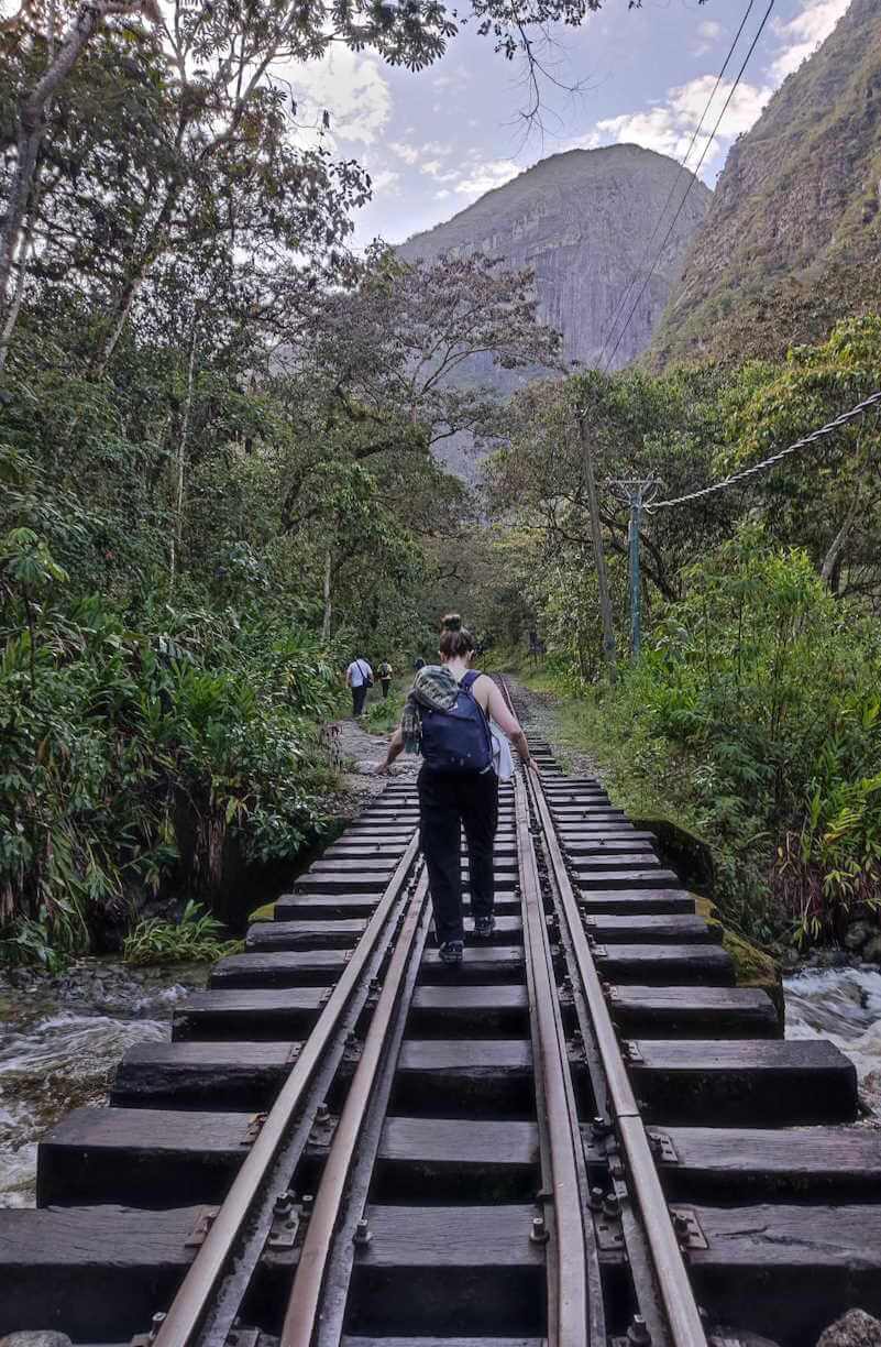 The hike to Machu Picchu.