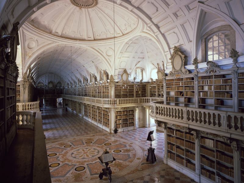 The library at Mafra Palace.