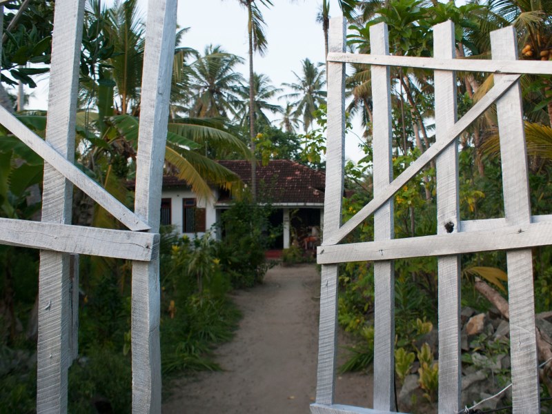 The gate to Sara's house