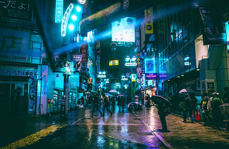 Tokyo during rainy season