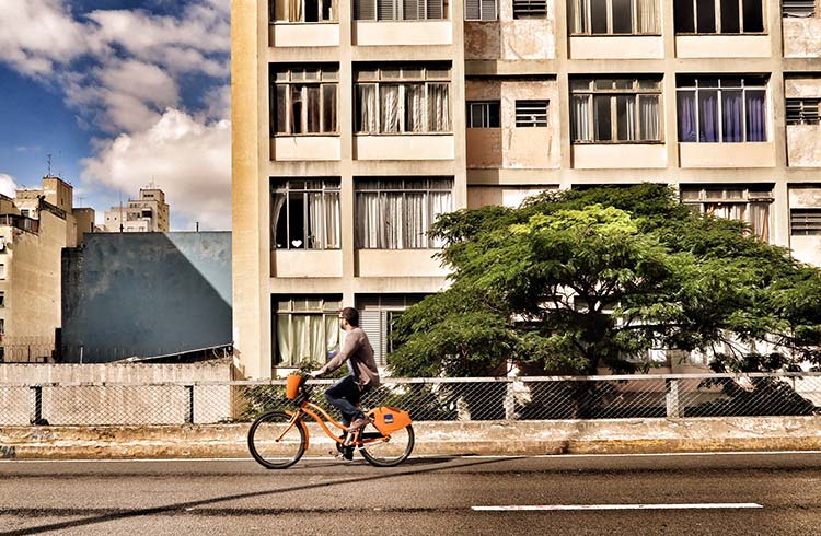 Cycling in Sao Paulo, Brazil