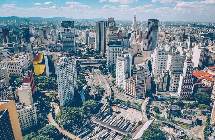 Sao Paulo city from above