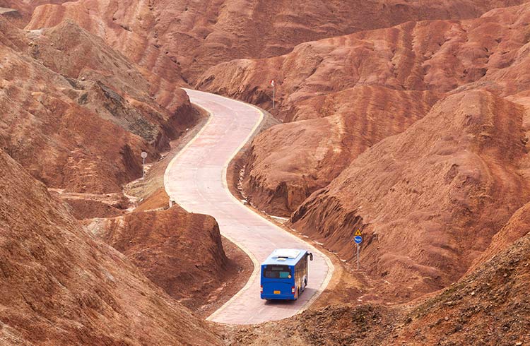 Danxia Landform Geological Park In Gansu China