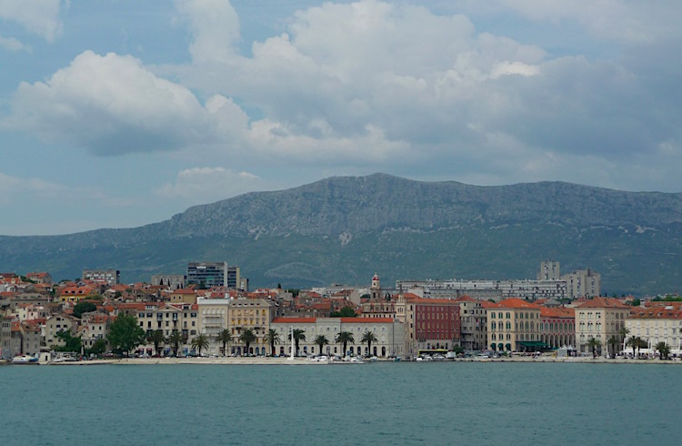 The waterfront and Old Town of Split, Croatia.