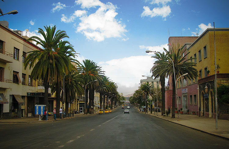 At the streets of Asmara, Capital of Eritrea