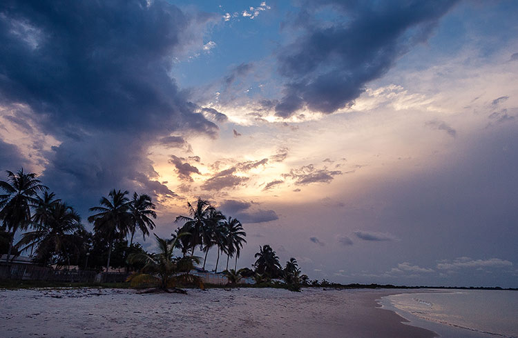 Sunset at Sogara beach, Gabon