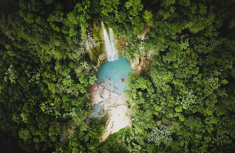 Las Terrenas waterfall, Dominican Republic