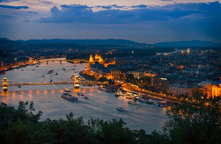 Chain Bridge in Budapest, Hungary