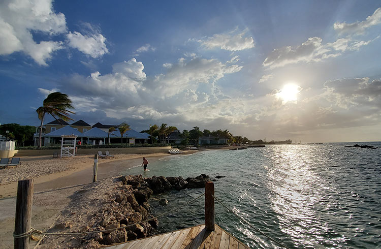 A beach at Rio Bueno District in Jamaica