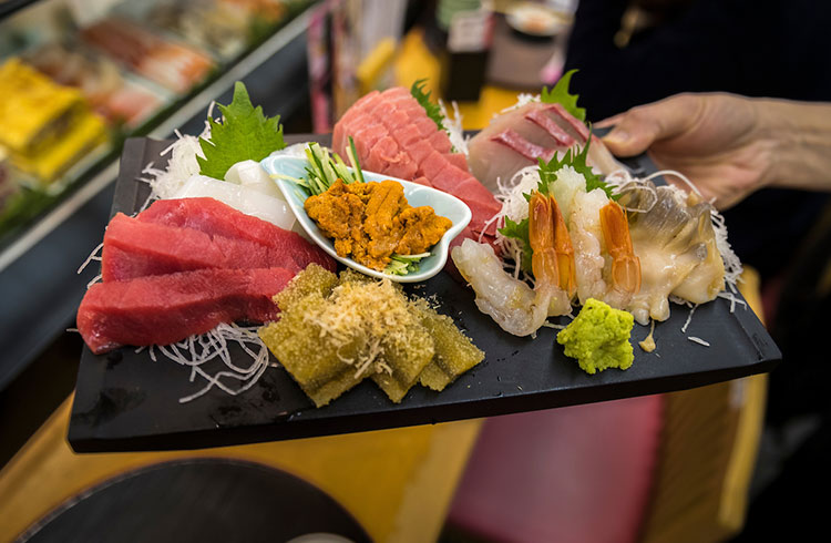 A plate of food in Japan