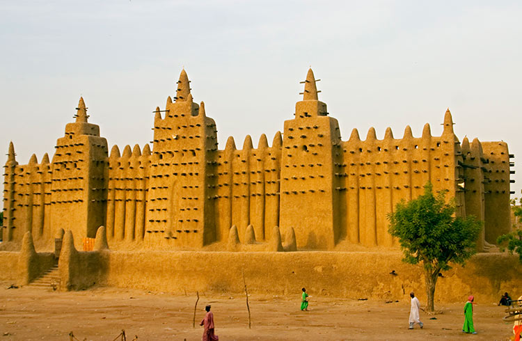 The mud building of Djenne, Mali