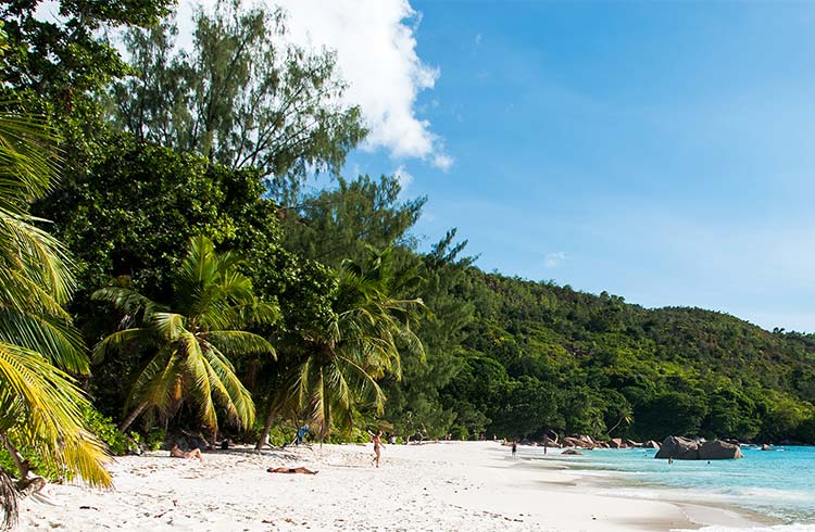 Anse Lazio on Praslin Island in the Seychelles