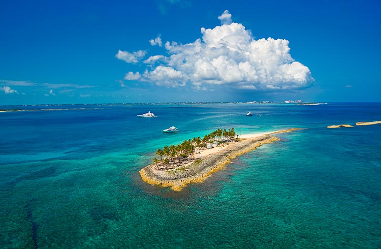 A small island near Nassau, Bahamas