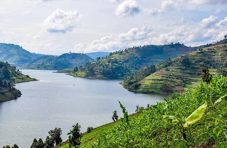 Lake Bunyonyi in south western Uganda