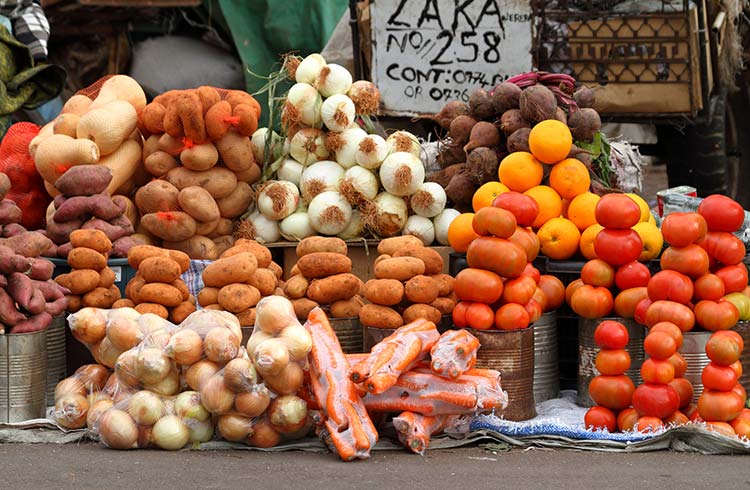 Zimbabwe fresh produce at a market