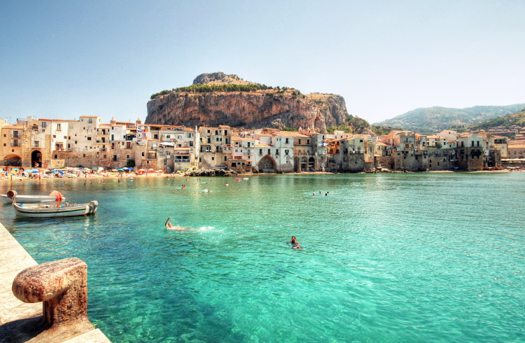 Coast of Cefalu in Sicily