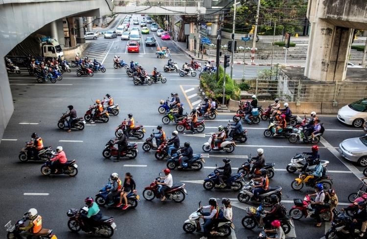 Motorbike traffic