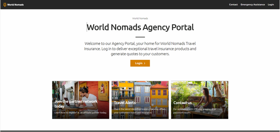 The World Nomads partner portal